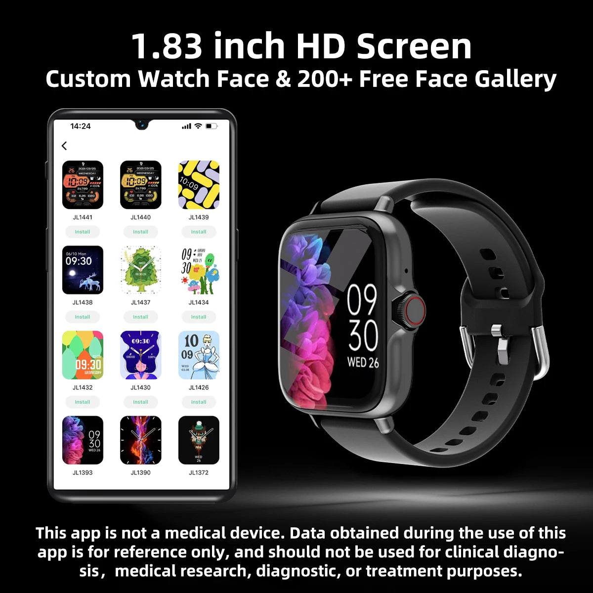1.83” Waterproof Smartwatch (iOS & Android)