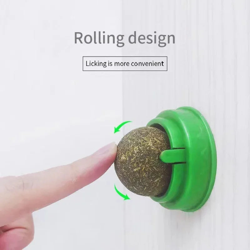 Cat Grass Catnip Ball – Stick-On Toy that Promotes Digestion & Fun