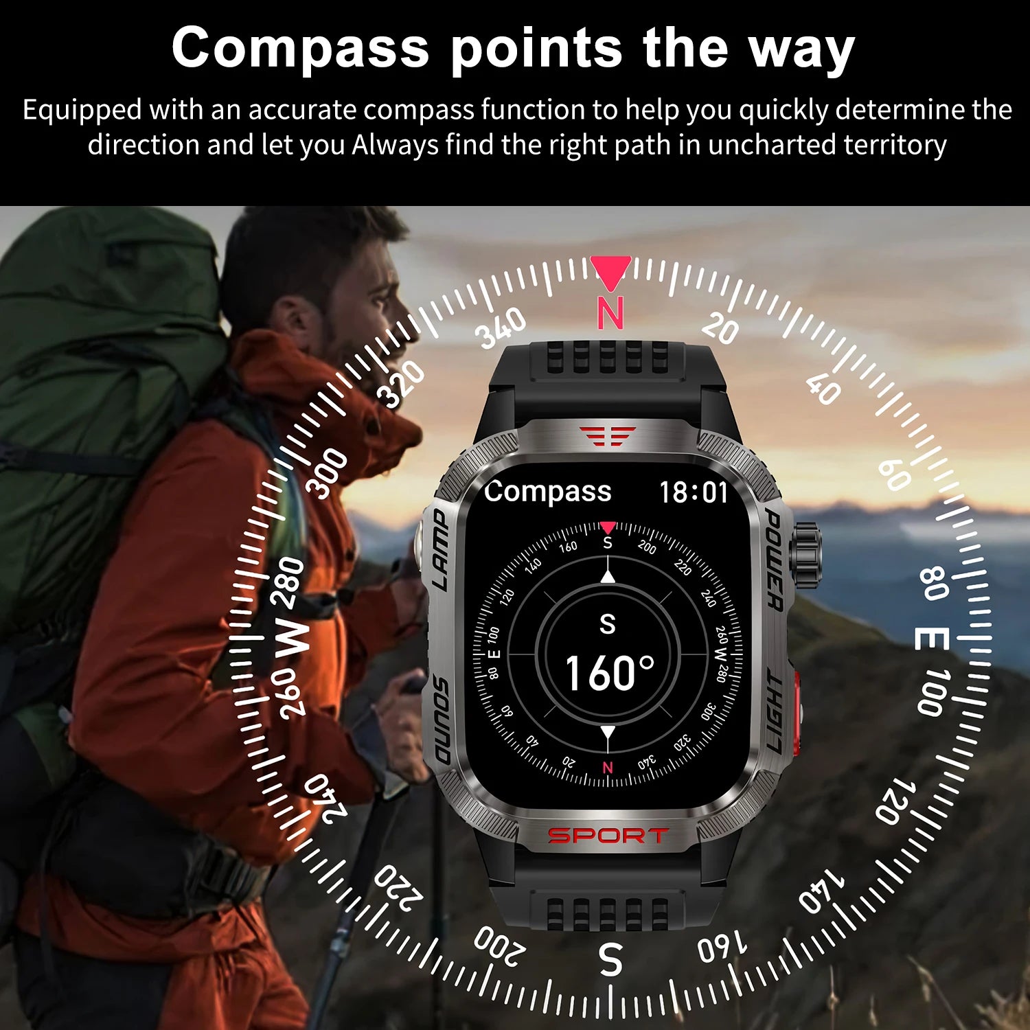 Men’s Pro Smartwatch – Waterproof Design with Fitness & Call Features