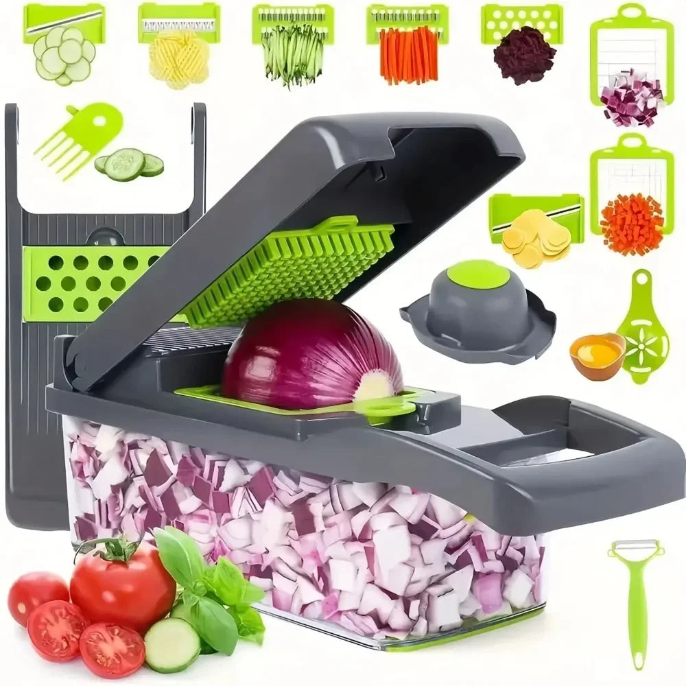 16-in-1 Vegetable Chopper – Multi-Function Slicer & Dicer