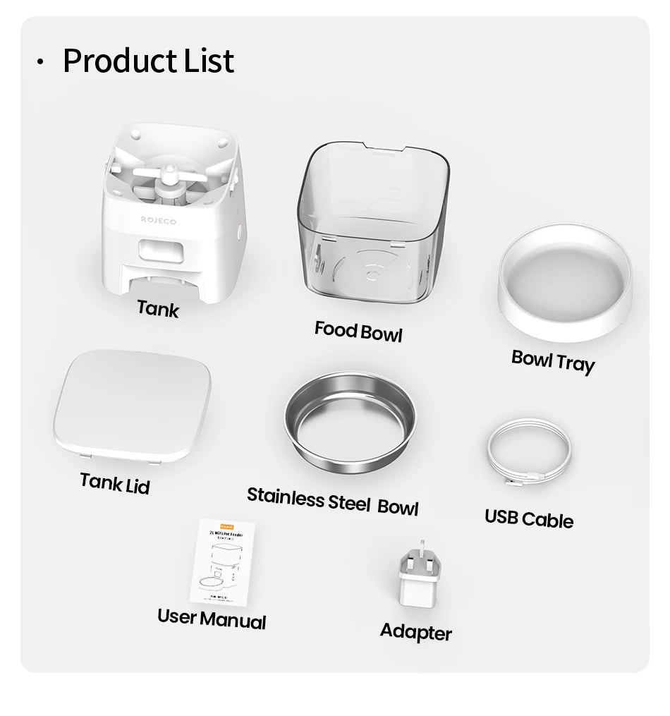 Smart Automatic Pet Feeder – Remote-Controlled Food Dispenser for Cats & Dogs
