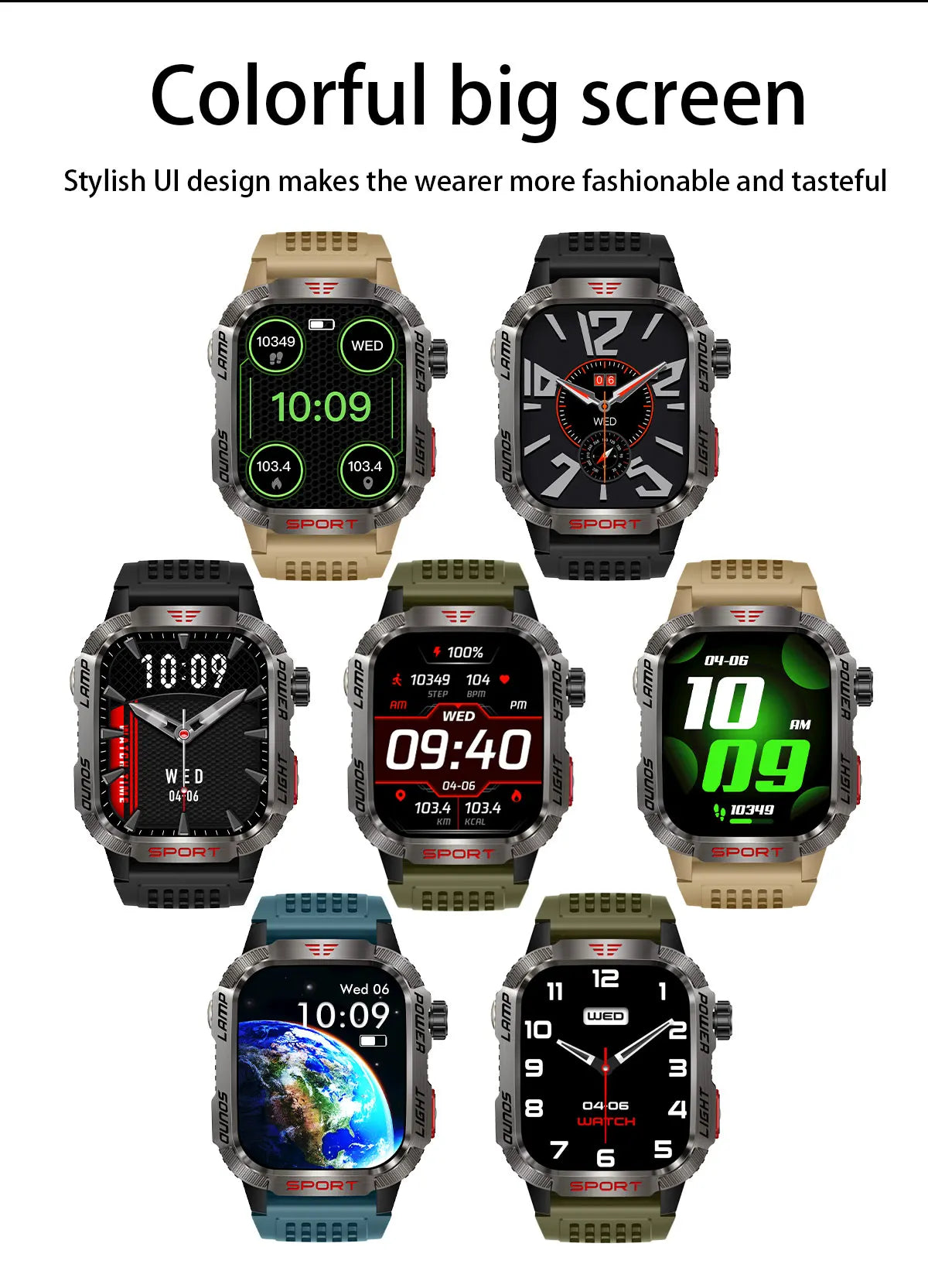 Men’s Pro Smartwatch – Waterproof Design with Fitness & Call Features