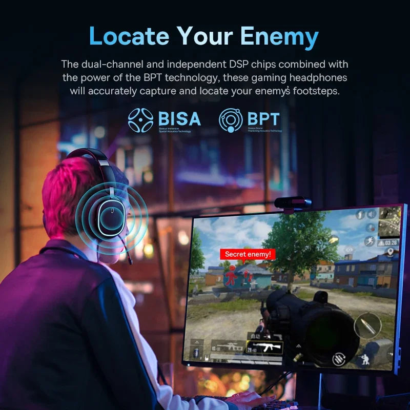 Baseus GH02 Wireless Gaming Headphones – Bluetooth 5.3 & RGB Lighting