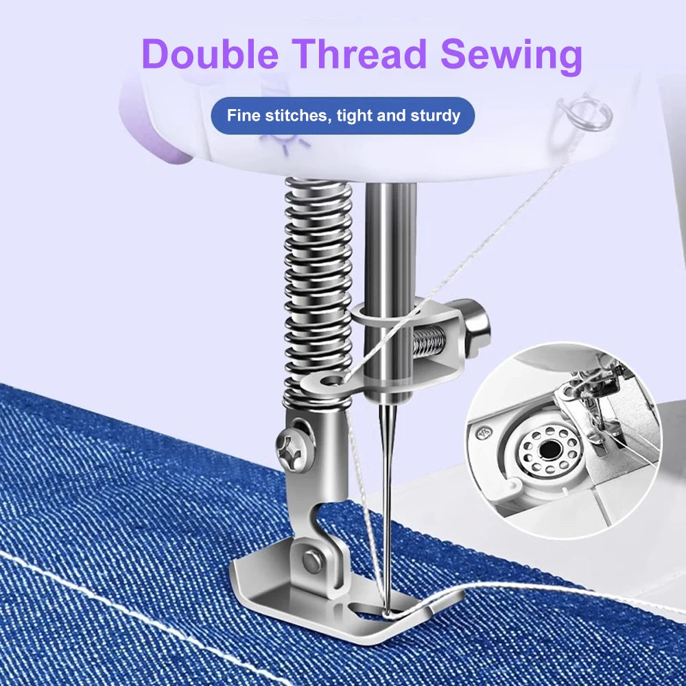 Compact Sewing Machine 202 – With Built-In Light, Cutter & Foot Pedal
