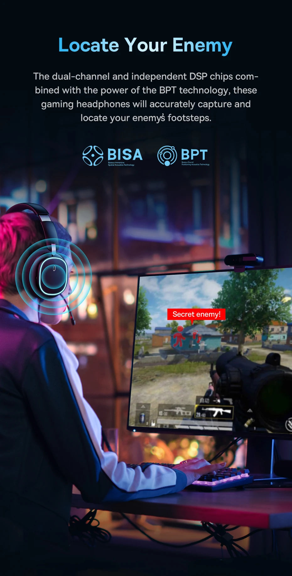 Baseus GH02 Wireless Gaming Headphones – Bluetooth 5.3 & RGB Lighting