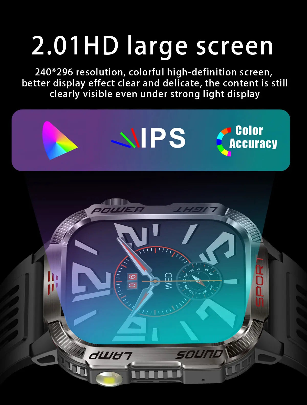 Men’s Pro Smartwatch – Waterproof Design with Fitness & Call Features