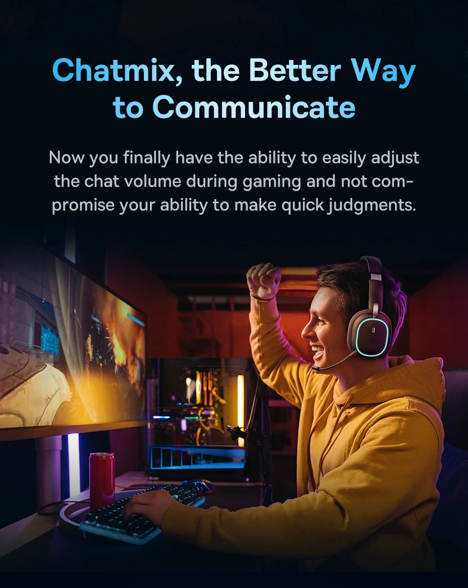 Baseus GH02 Wireless Gaming Headphones – Bluetooth 5.3 & RGB Lighting