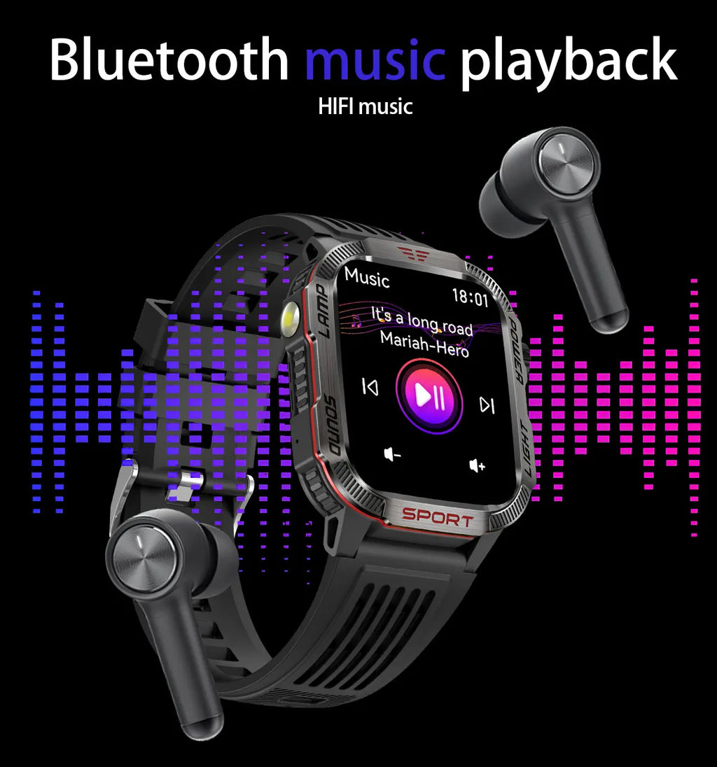 Men’s Pro Smartwatch – Waterproof Design with Fitness & Call Features