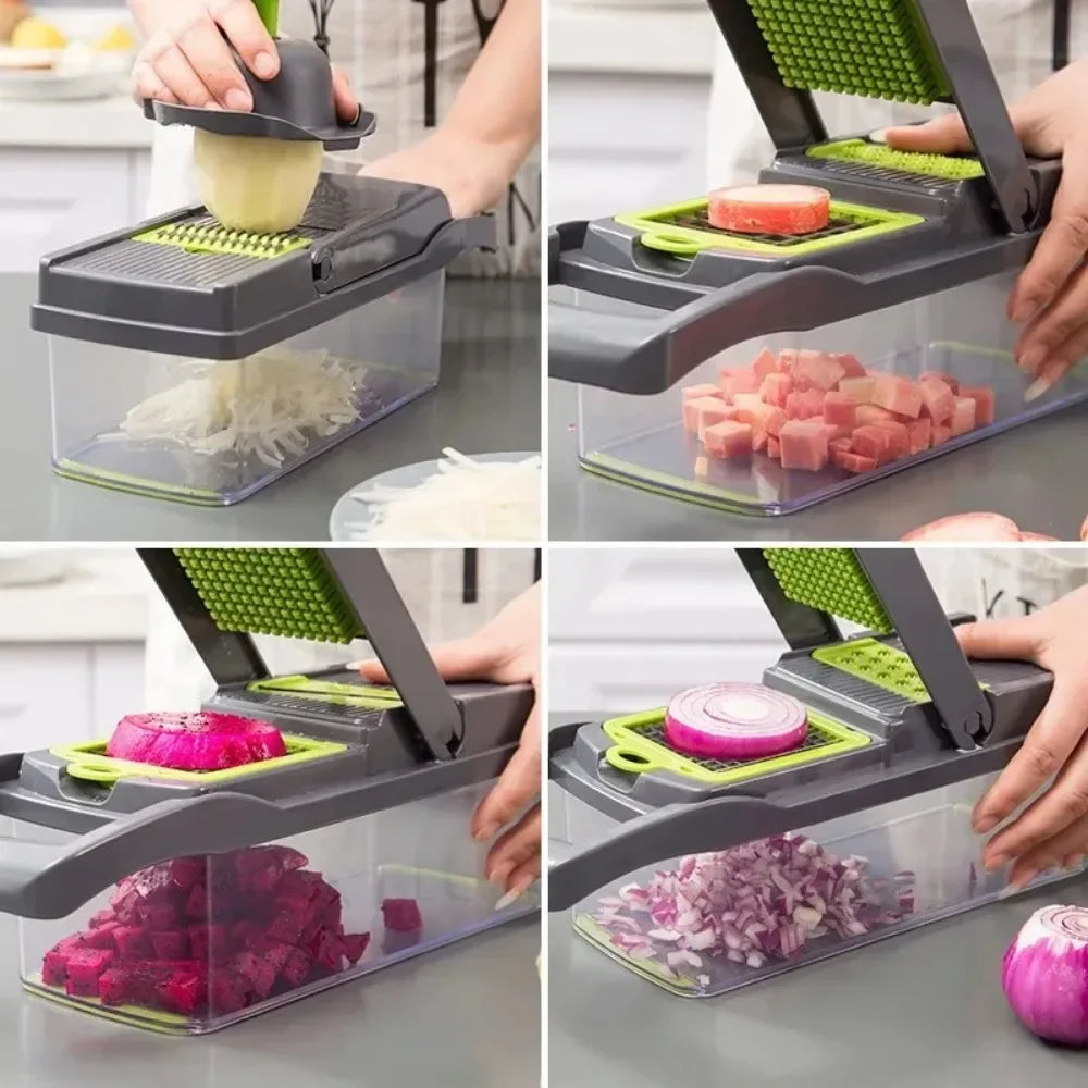 16-in-1 Vegetable Chopper – Multi-Function Slicer & Dicer