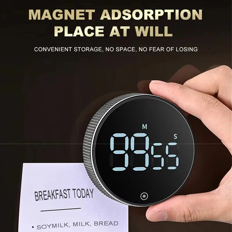 DINRGO Magnetic Kitchen Timer Digital Timer Manual Countdown Rotary Timer Mechanical Cooking Timer Cooking Shower Stopwatch