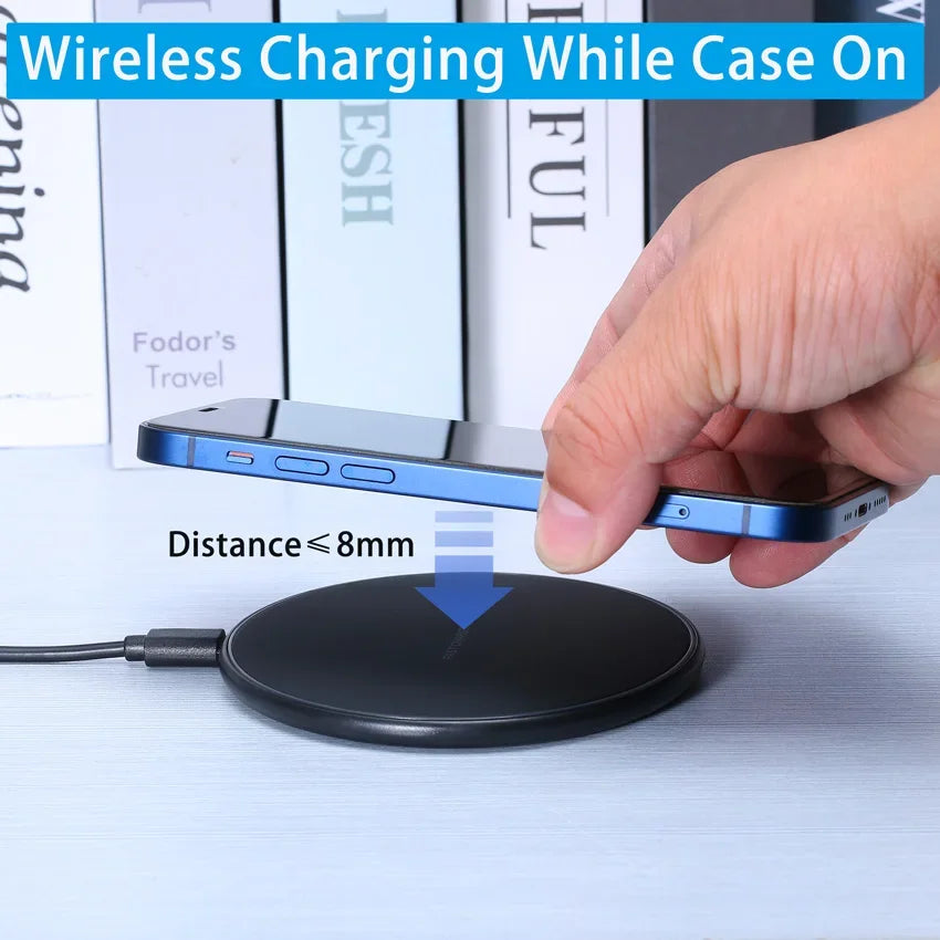 Fast Wireless Charging Pad – Compatible with iPhone & Samsung