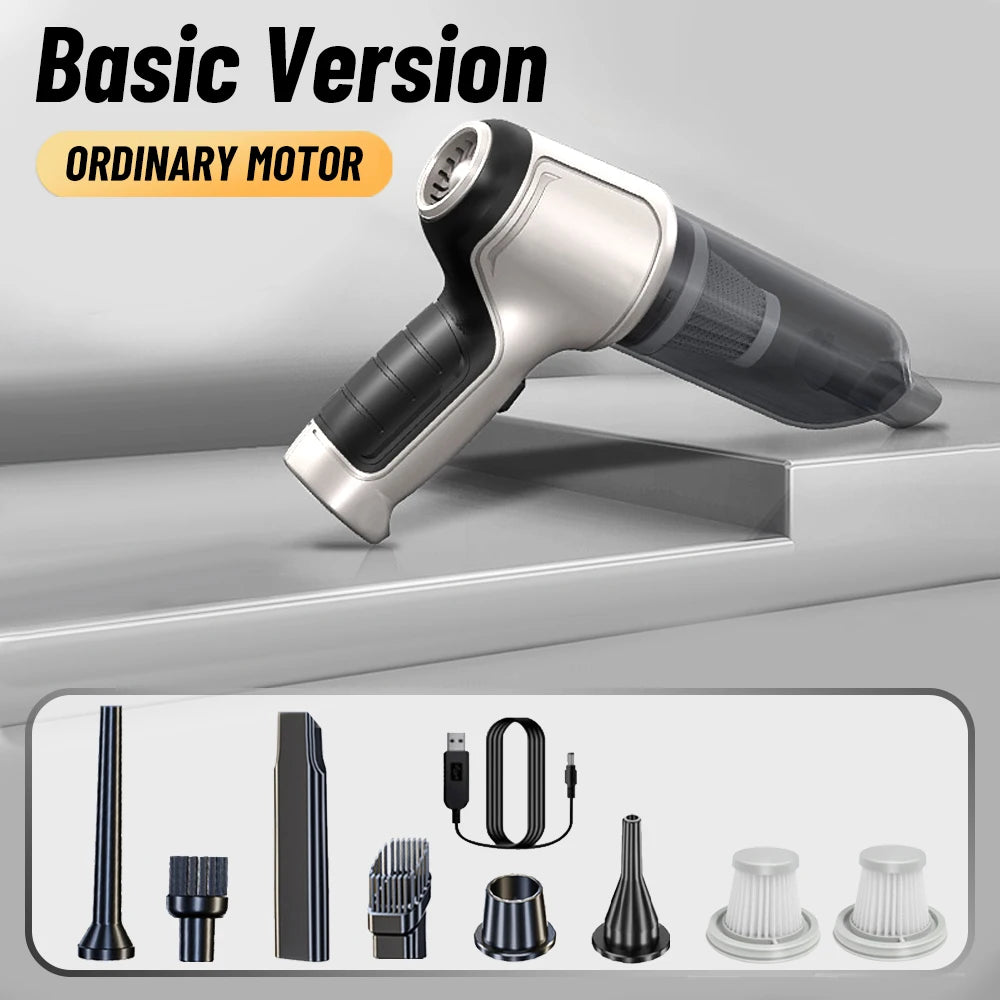 Portable Wireless Car Vacuum – 4-in-1 Handheld Cleaner for Home & Auto