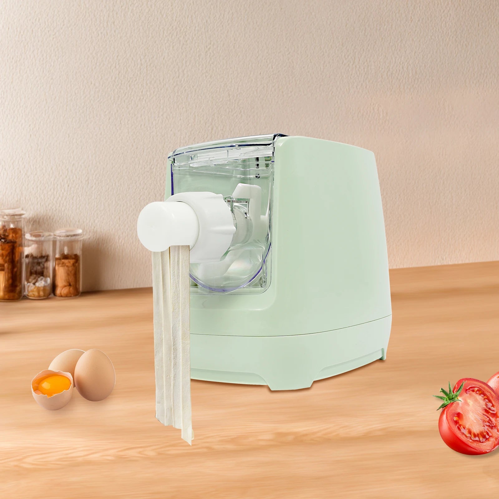 Electric Pasta Maker – Automatic Noodle Machine with 13 Discs for Spaghetti & Fettuccine