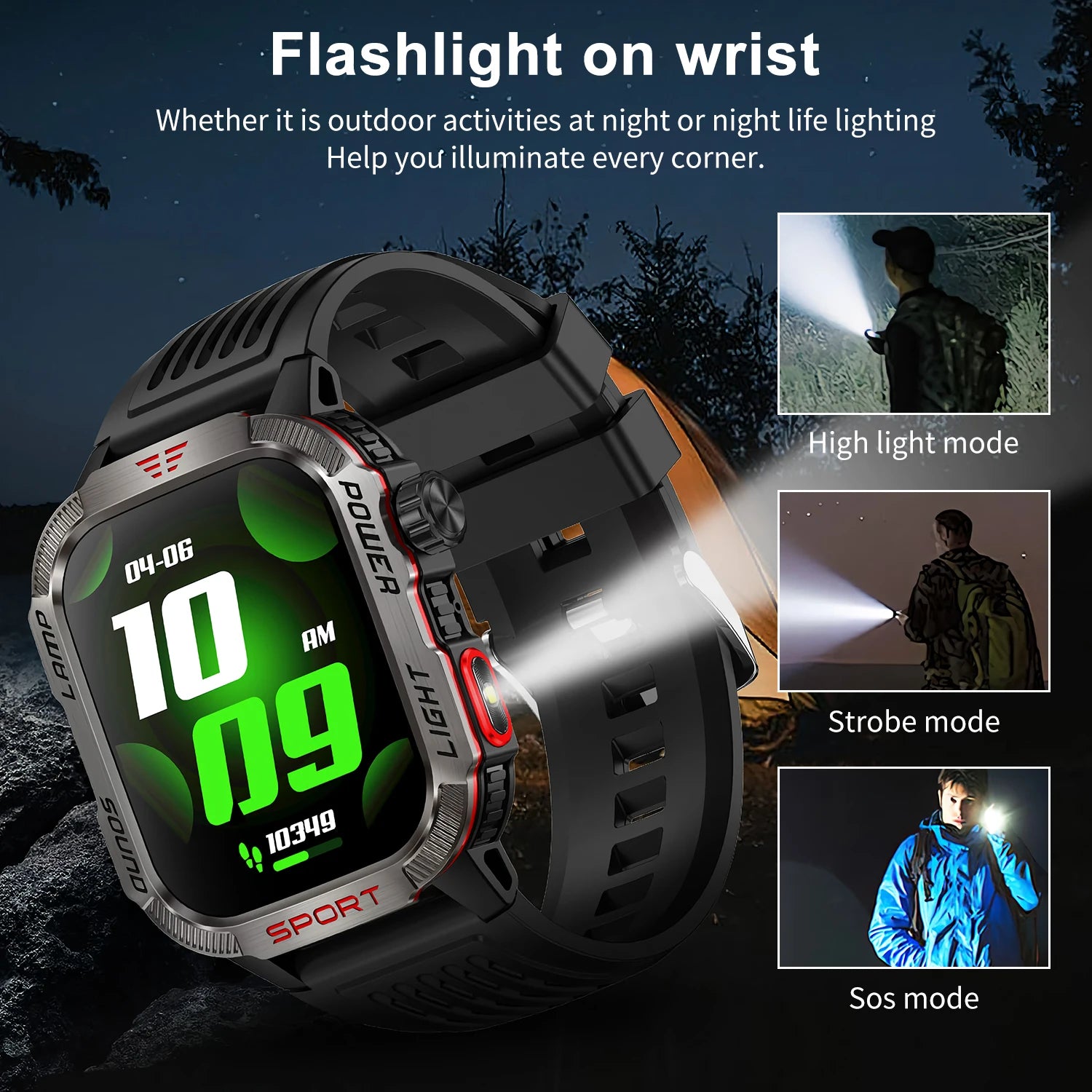 Men’s Pro Smartwatch – Waterproof Design with Fitness & Call Features