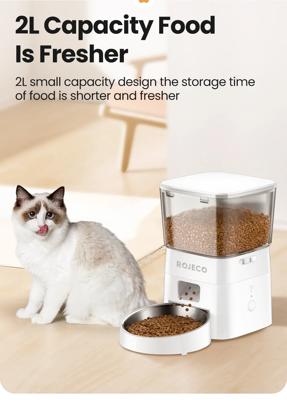 Smart Automatic Pet Feeder – Remote-Controlled Food Dispenser for Cats & Dogs