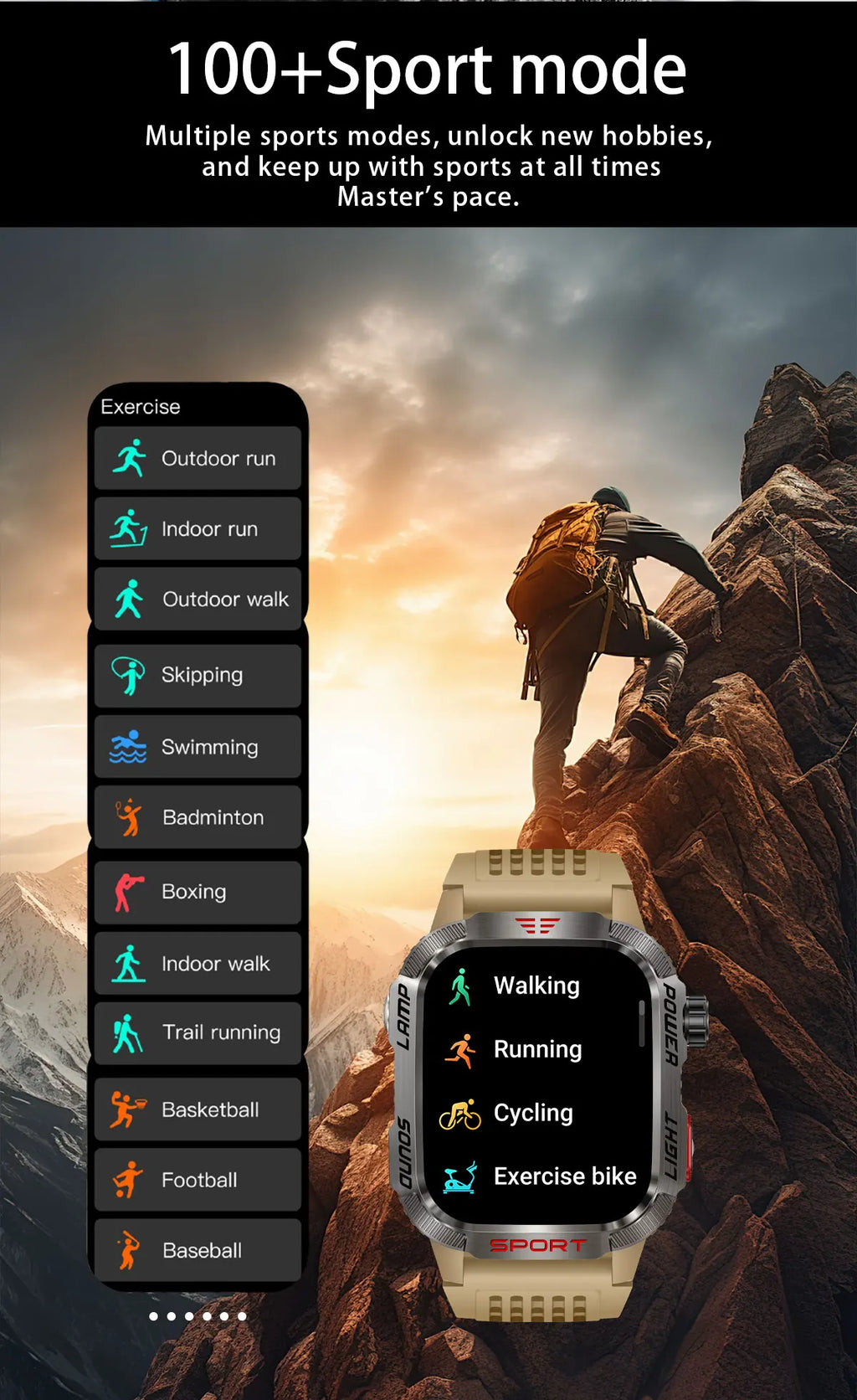 Men’s Pro Smartwatch – Waterproof Design with Fitness & Call Features