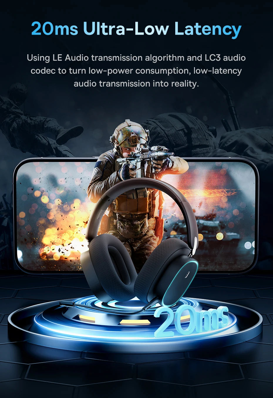 Baseus GH02 Wireless Gaming Headphones – Bluetooth 5.3 & RGB Lighting