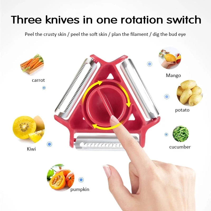 3-in-1 Magic Kitchen Tool – Peeler, Slicer & Shredder (50% OFF)