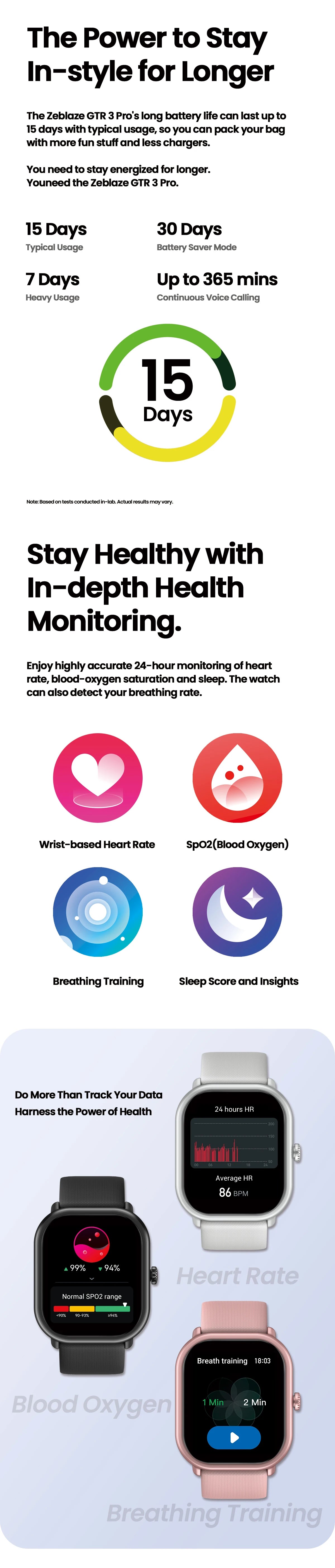 Zeblaze GTS 3 Pro – Smartwatch with AMOLED Screen & Health Monitor