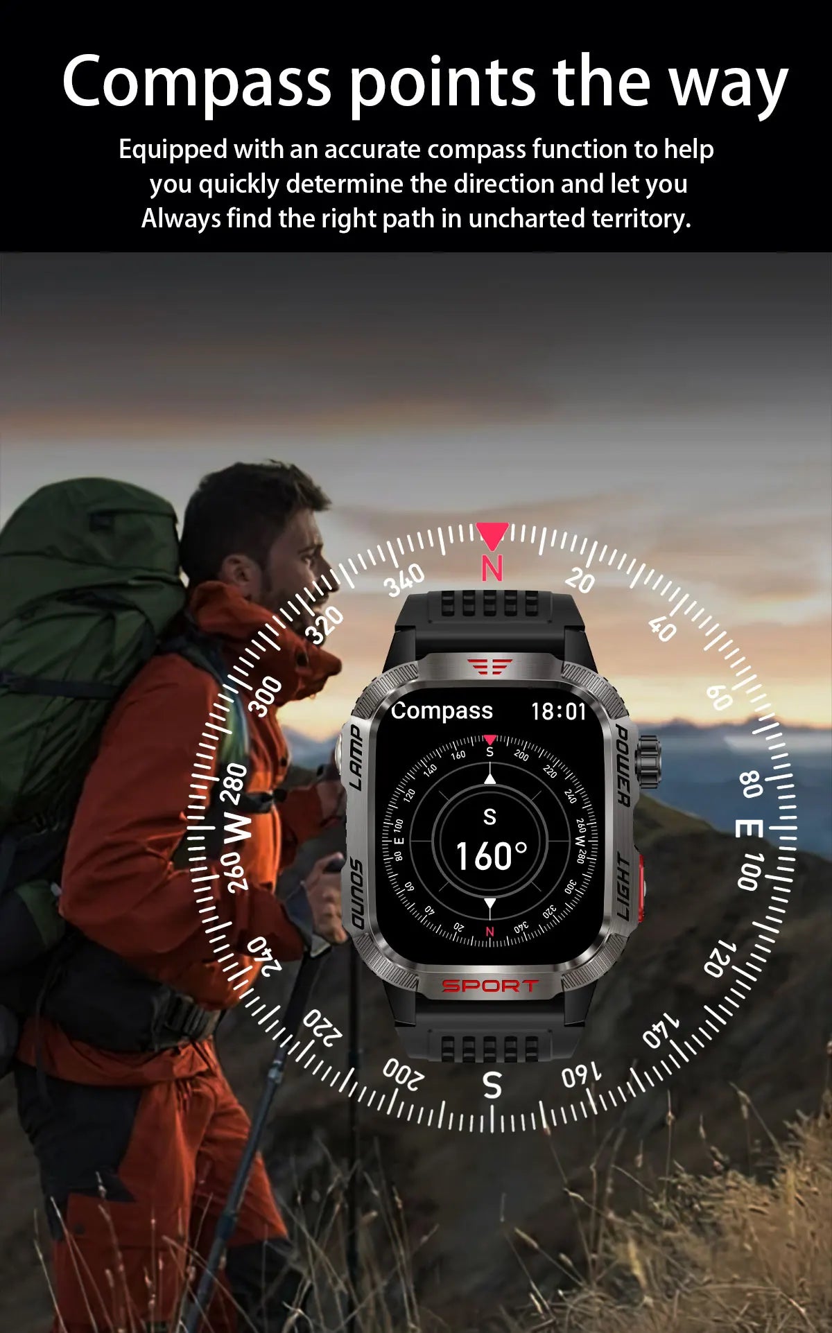 Men’s Pro Smartwatch – Waterproof Design with Fitness & Call Features