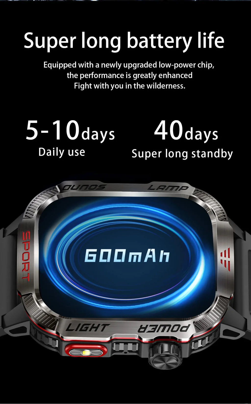 Men’s Pro Smartwatch – Waterproof Design with Fitness & Call Features