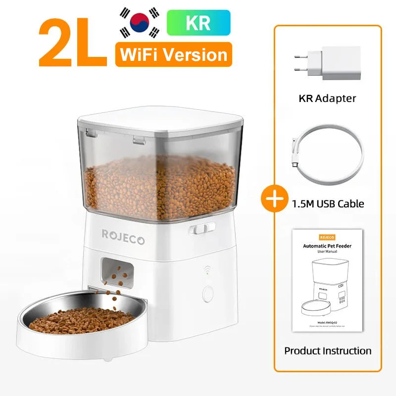 Smart Automatic Pet Feeder – Remote-Controlled Food Dispenser for Cats & Dogs