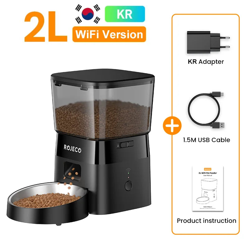 Smart Automatic Pet Feeder – Remote-Controlled Food Dispenser for Cats & Dogs