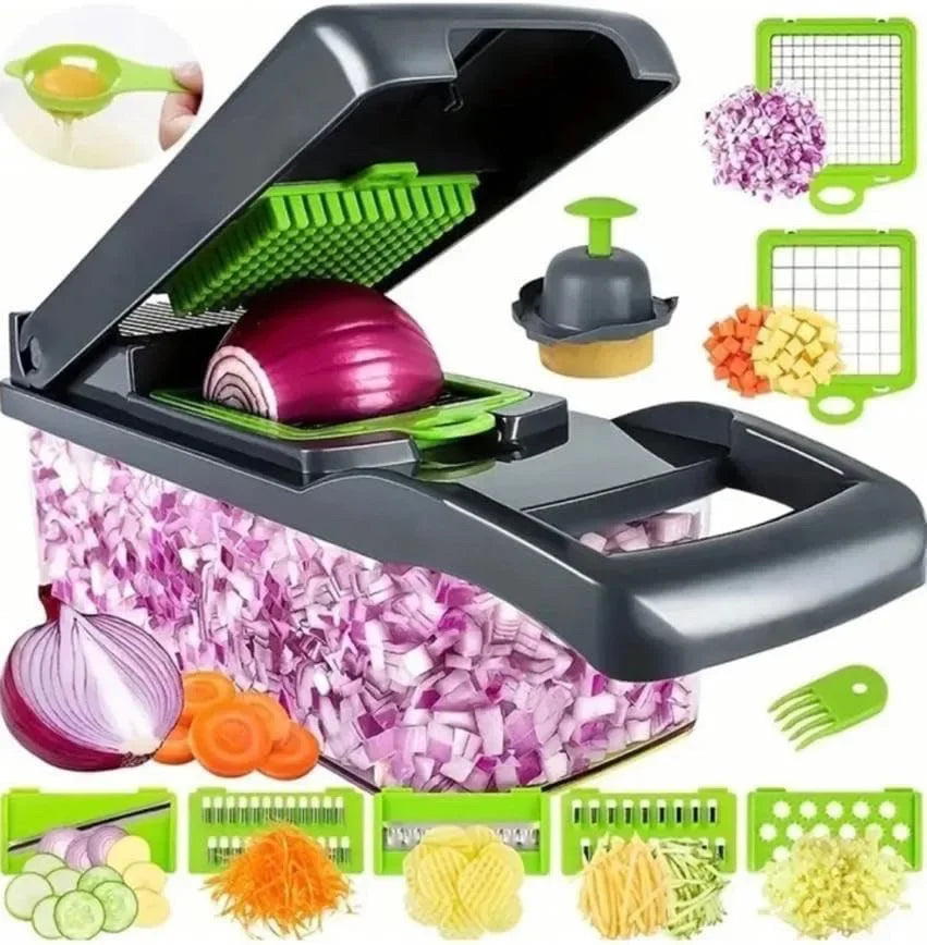 16-in-1 Vegetable Chopper – Multi-Function Slicer & Dicer