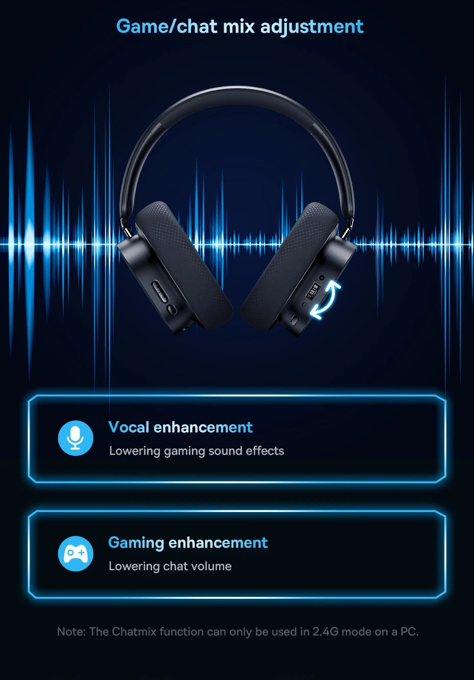 Baseus GH02 Wireless Gaming Headphones – Bluetooth 5.3 & RGB Lighting