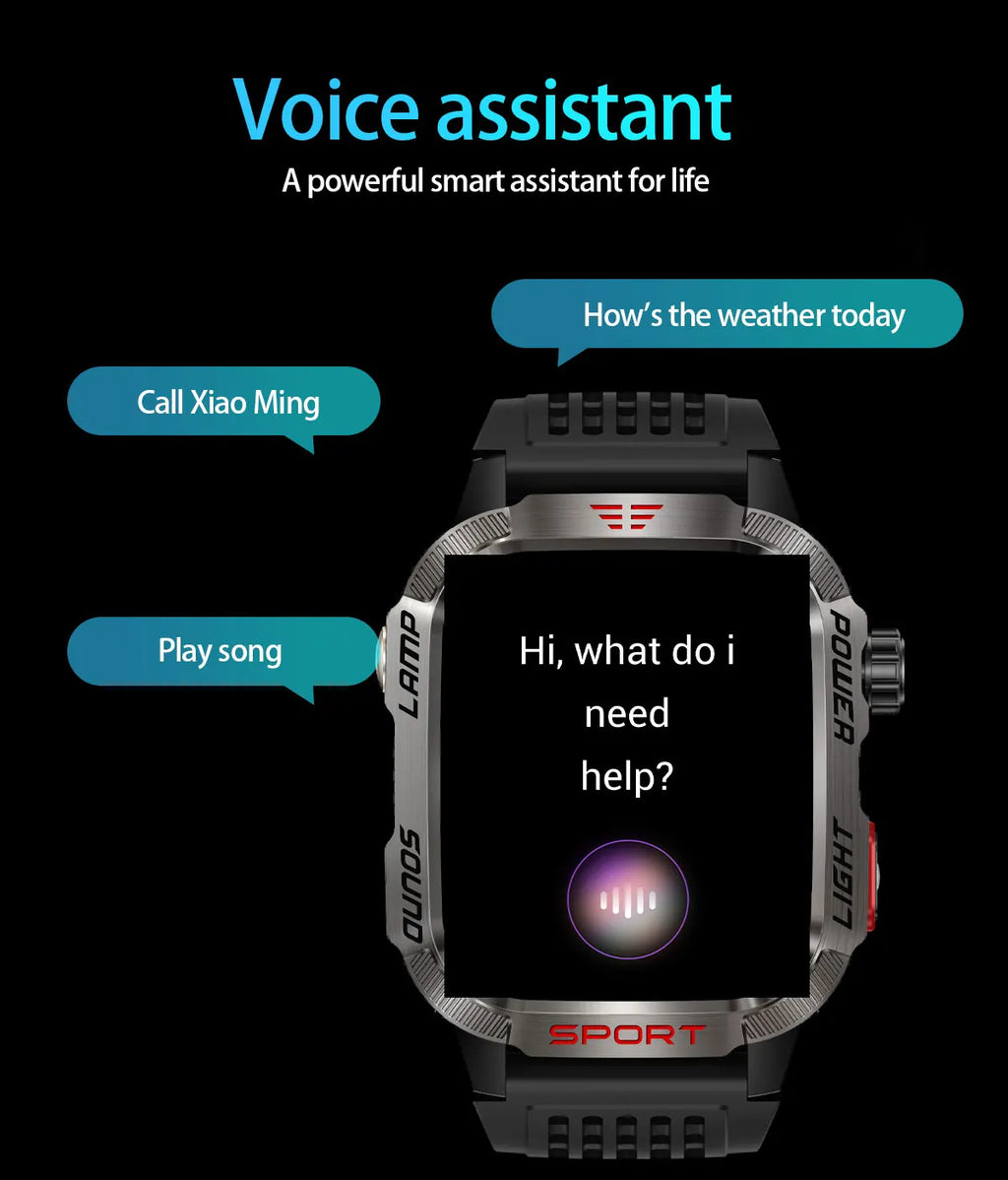 Men’s Pro Smartwatch – Waterproof Design with Fitness & Call Features