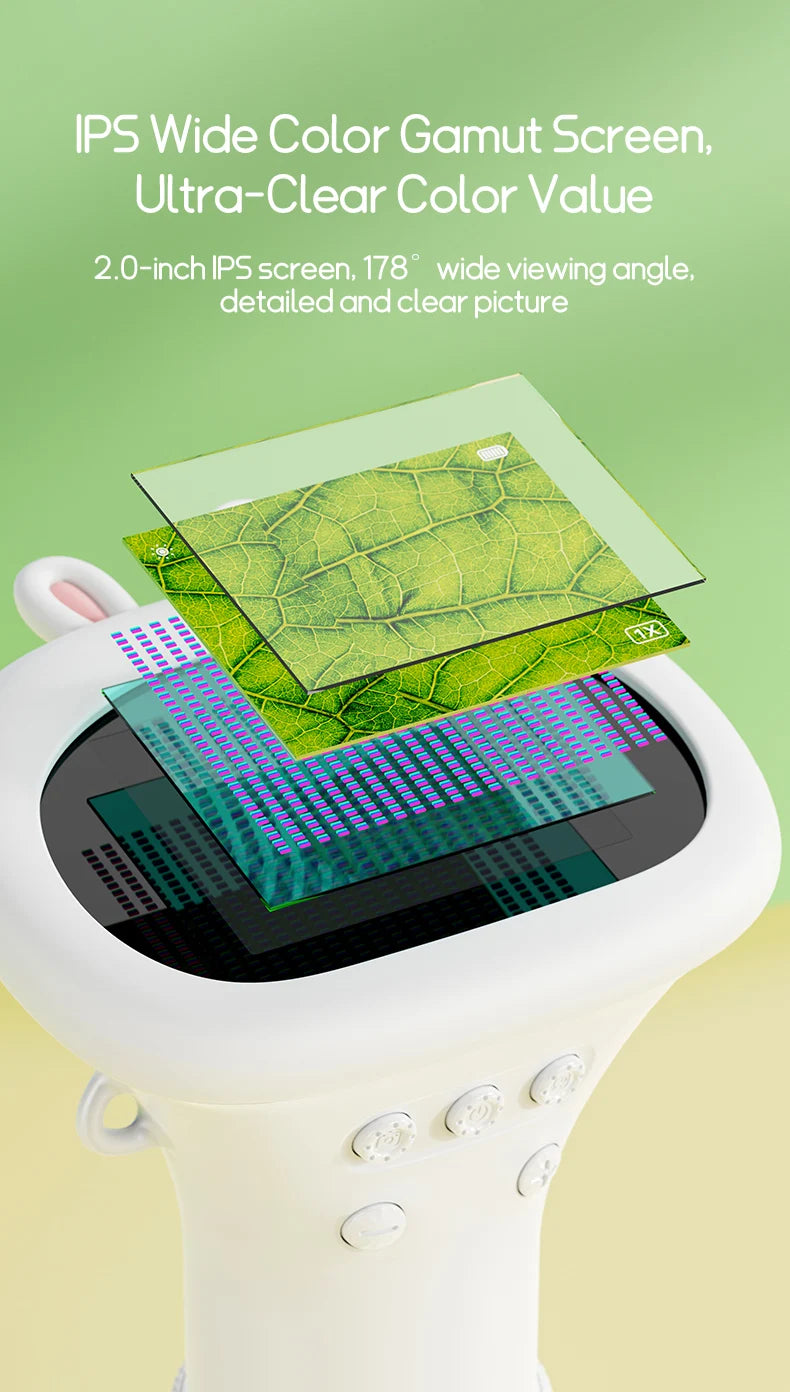 Mini Microscope for Kids – 2" Screen with 1000x Zoom, Educational Gift