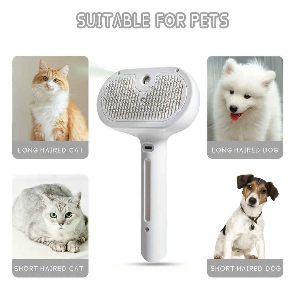 Pet Spray Grooming Comb – De-Shedding & Styling Tool for Dogs & Cats