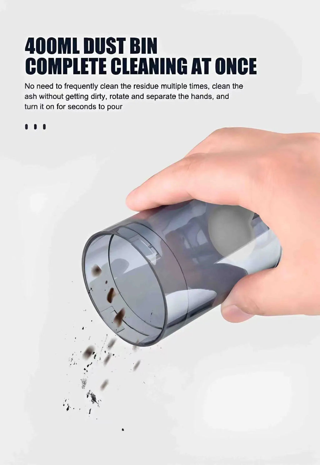 Handheld Car Vacuum Cleaner – Wireless, Dry & Wet Use