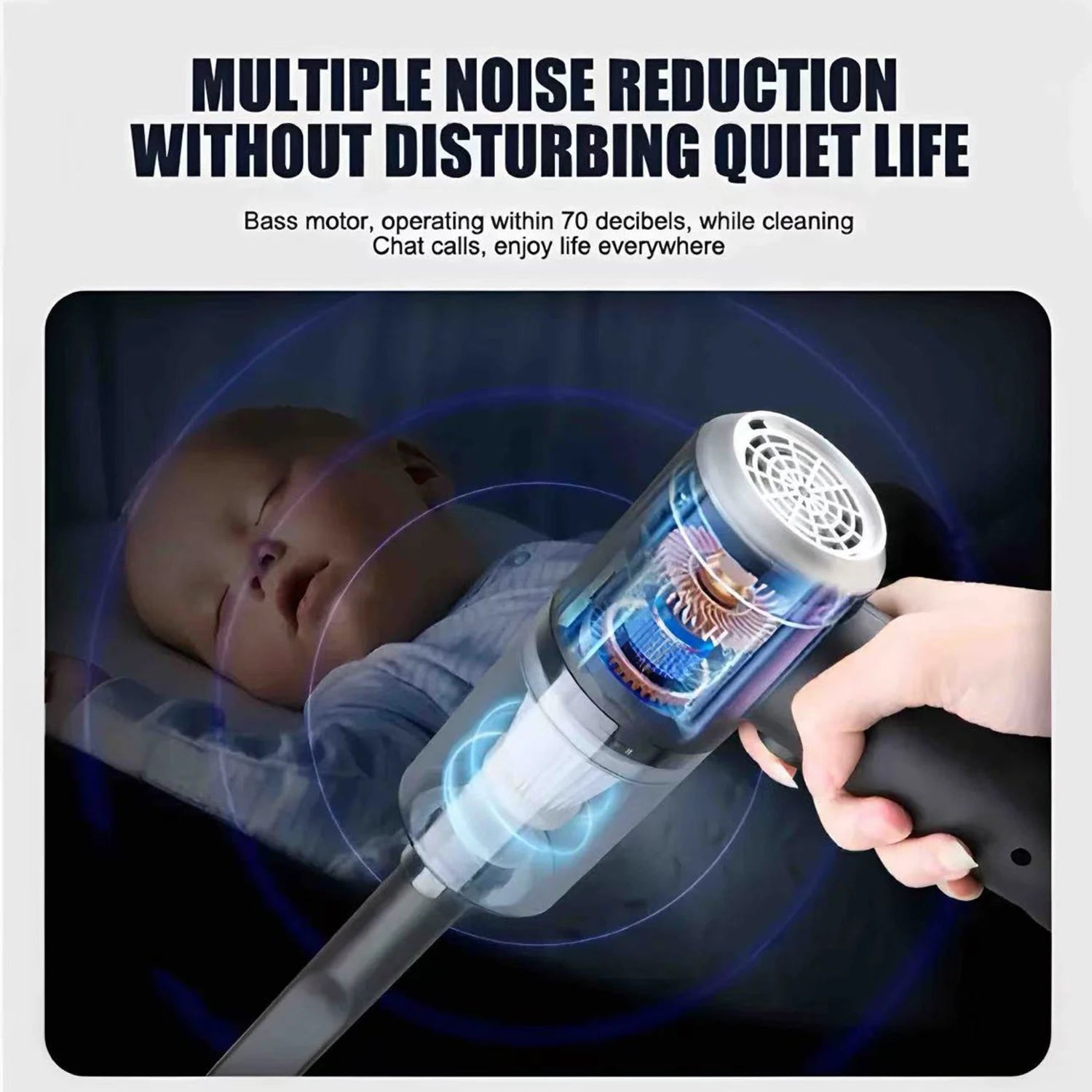 Handheld Car Vacuum Cleaner – Wireless, Dry & Wet Use