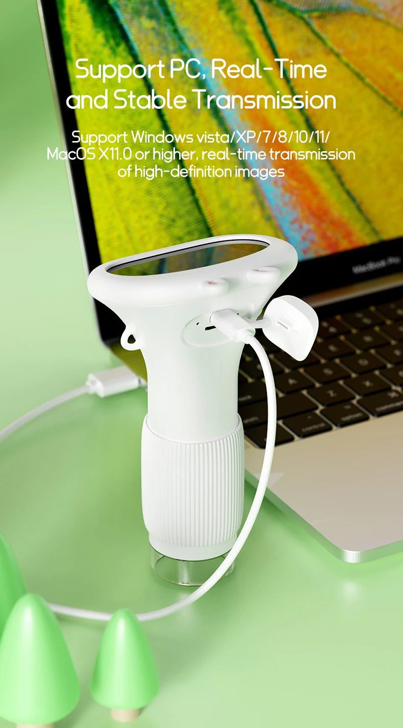 Mini Microscope for Kids – 2" Screen with 1000x Zoom, Educational Gift