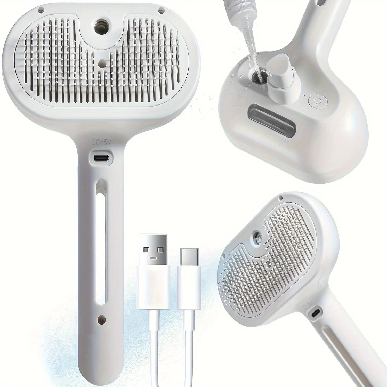 Pet Spray Grooming Comb – De-Shedding & Styling Tool for Dogs & Cats