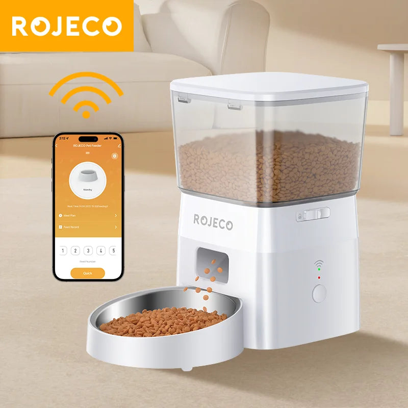 Smart Automatic Pet Feeder – Remote-Controlled Food Dispenser for Cats & Dogs