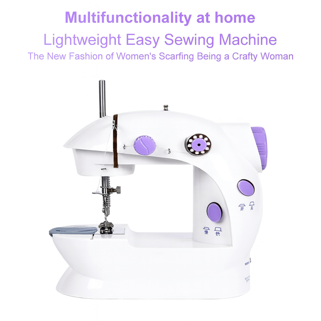 Compact Sewing Machine 202 – With Built-In Light, Cutter & Foot Pedal