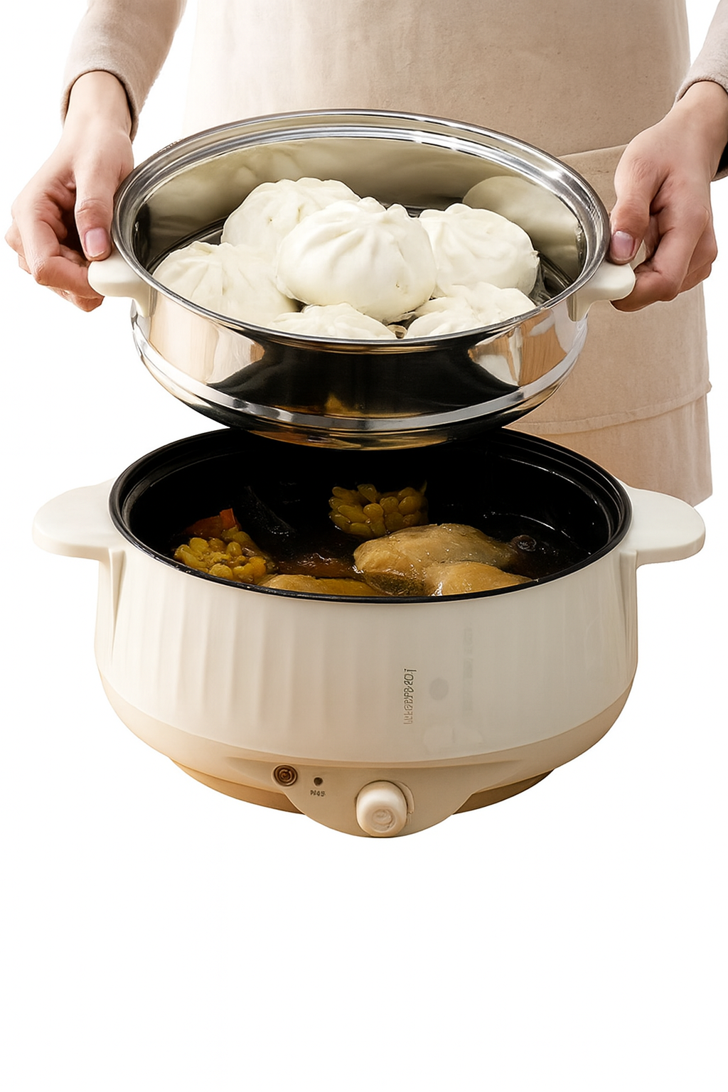 Compact Multi-Cooker – 220V Non-Stick Electric Pot for 1–2 Person Meals (50% OFF)