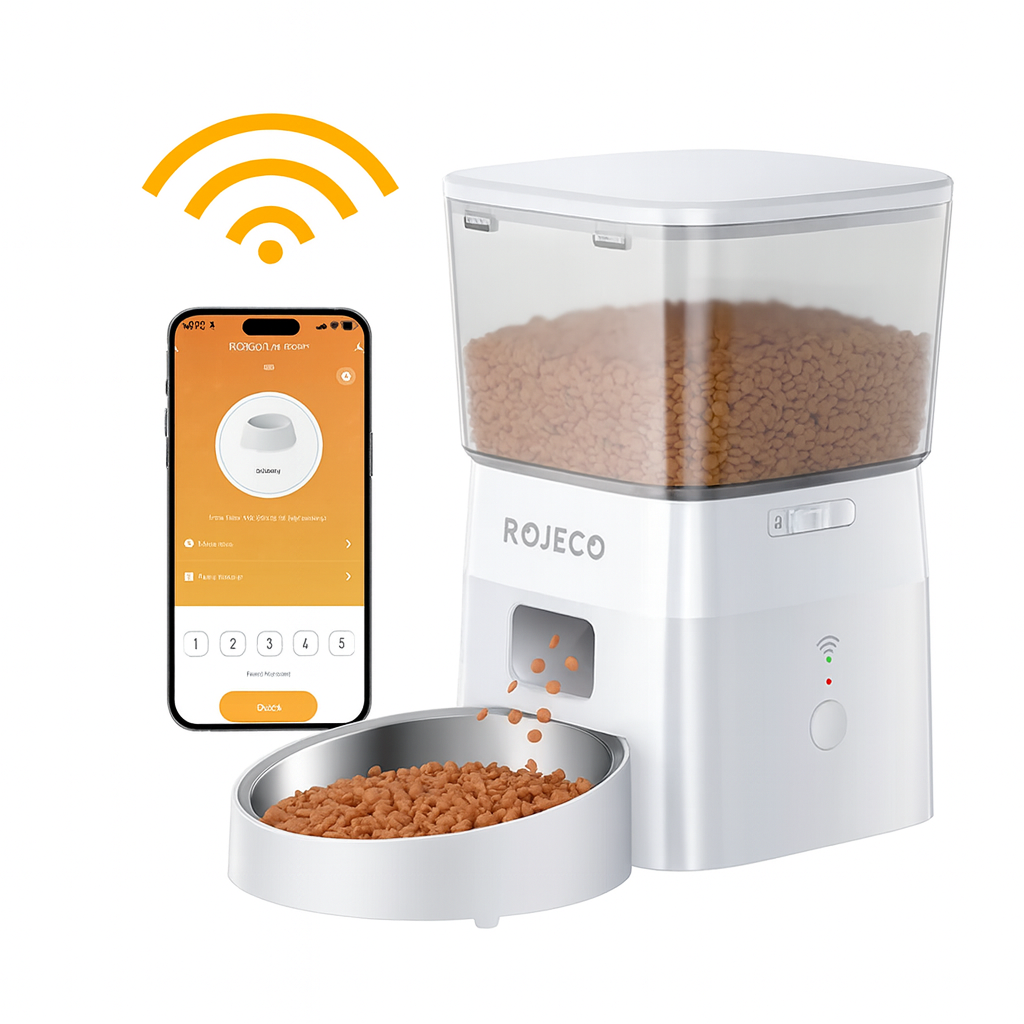 Smart Automatic Pet Feeder – Remote-Controlled Food Dispenser for Cats & Dogs